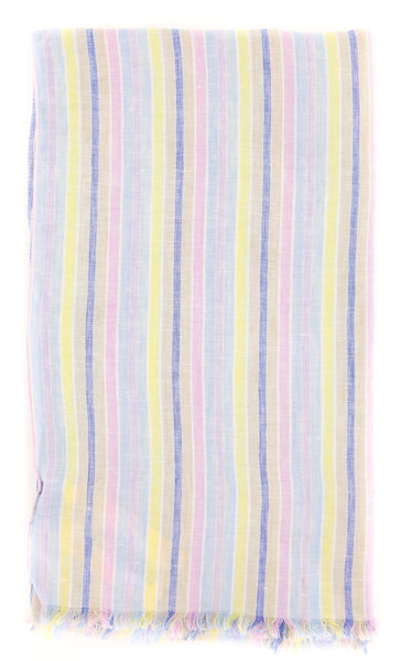 Luigi Borrelli Multi-Colored Striped Long Scarf - 52" x 27" - (LBSS12156)