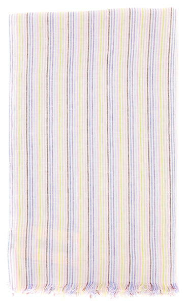 Luigi Borrelli Multi-Colored Striped Long Scarf - 64" x 27" - (LBSS12173)