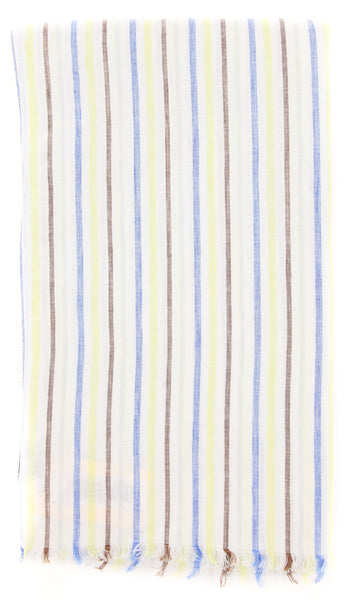 Luigi Borrelli Multi-Colored Striped Long Scarf - 64" x 27" - (LBSS12188)