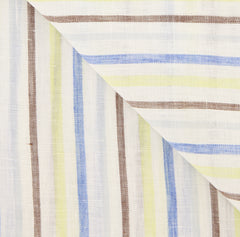 Luigi Borrelli Multi-Colored Striped Long Scarf - 64" x 27" - (LBSS12188)