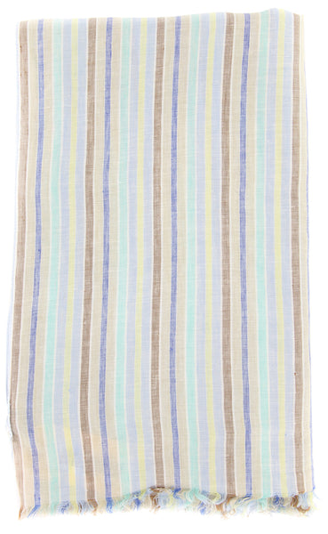Luigi Borrelli Multi-Colored Striped Long Scarf - 68" x 27" - (LBSS12200)