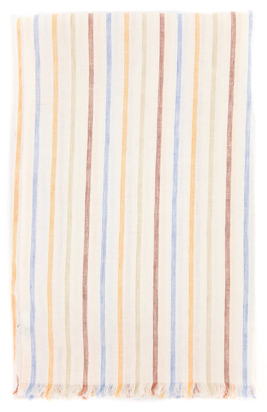Luigi Borrelli Multi-Colored Striped Long Scarf - 27" x 58" - (LBSS1290)