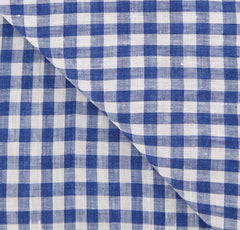 Luigi Borrelli Blue Check Long Scarf - 26.75" x 76" - (LBSS12213)