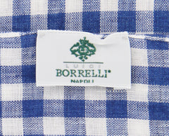 Luigi Borrelli Blue Check Long Scarf - 26.75" x 76" - (LBSS12213)