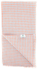 Luigi Borrelli Orange Check Long Scarf - 27" x 58" - (LBSS1261)