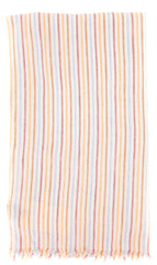 Luigi Borrelli Orange Striped Long Scarf - 76" x 27" - (LBSS12158)