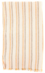 Luigi Borrelli Orange Striped Long Scarf - 74" x 27" - (LBSS1280)
