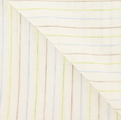 Luigi Borrelli Off White Striped Long Scarf - 64" x 27" - (LBSS1285)