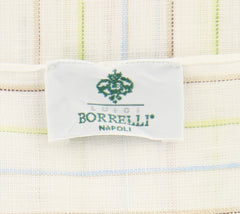 Luigi Borrelli Off White Striped Long Scarf - 64" x 27" - (LBSS1285)