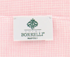 Luigi Borrelli Pink Micro-Check Long Scarf - 72" x 27" - (LBSS1264)