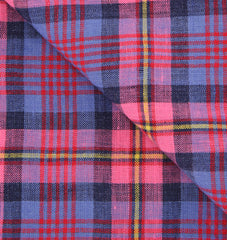 Luigi Borrelli Pink Plaid Long Scarf - 76" x 27" - (LBSS12184)