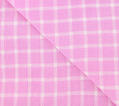 Luigi Borrelli Pink Plaid Long Scarf - 76" x 27" - (LBSS1246)