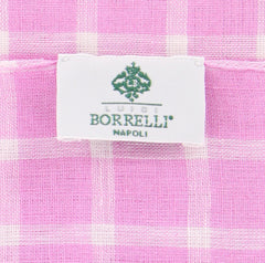 Luigi Borrelli Pink Plaid Long Scarf - 76" x 27" - (LBSS1246)