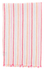 Luigi Borrelli Pink Striped Long Scarf - 58" x 27" - (LBSS12101)