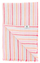 Luigi Borrelli Pink Striped Long Scarf - 58" x 27" - (LBSS12101)