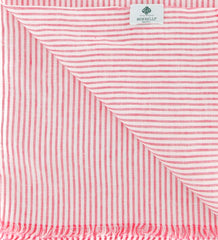 Luigi Borrelli Pink Striped Long Scarf - 64" x 27" - (LBSS12104)