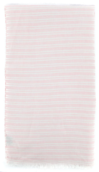 Luigi Borrelli Pink Striped Long Scarf - 56" x 27" - (LBSS12108)