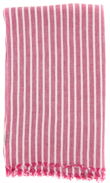 Luigi Borrelli Pink Striped Long Scarf - 56" x 27" - (LBSS12114)