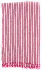 Luigi Borrelli Pink Striped Long Scarf - 56" x 27" - (LBSS12114)