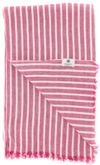 Luigi Borrelli Pink Striped Long Scarf - 56" x 27" - (LBSS12114)