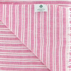 Luigi Borrelli Pink Striped Long Scarf - 52" x 27" - (LBSS12144)
