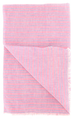Luigi Borrelli Pink Striped Long Scarf - 58" x 27" - (LBSS12219)