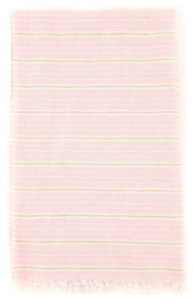 Luigi Borrelli Pink Striped Long Scarf - 54" x 27" - (LBSS12168)