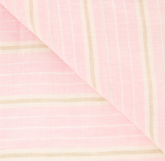 Luigi Borrelli Pink Striped Long Scarf - 54" x 27" - (LBSS12168)