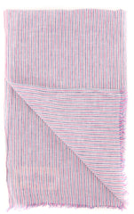 Luigi Borrelli Pink Striped Long Scarf - 76" x 27" - (LBSS12194)