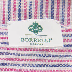 Luigi Borrelli Pink Striped Long Scarf - 76" x 27" - (LBSS12194)