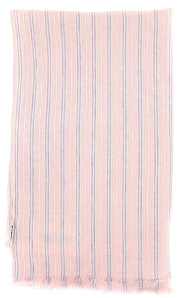 Luigi Borrelli Pink Striped Long Scarf - 72" x 27" - (LBSS12198)