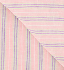 Luigi Borrelli Pink Striped Long Scarf - 72" x 27" - (LBSS12198)
