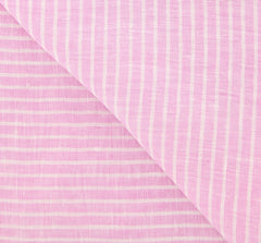 Luigi Borrelli Pink Striped Long Scarf - 58" x 27" - (LBSS1284)