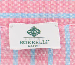 Luigi Borrelli Pink Striped Long Scarf - 27" x 62" - (LBSS1287)