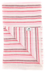 Luigi Borrelli Pink Striped Long Scarf - 27" x 70" - (LBSS1288)