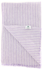 Luigi Borrelli Purple Striped Long Scarf - 52" x 27" - (LBSS12117)