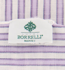 Luigi Borrelli Purple Striped Long Scarf - 52" x 27" - (LBSS12117)