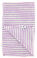Luigi Borrelli Purple Striped Long Scarf - 68" x 27" - (LBSS12119)