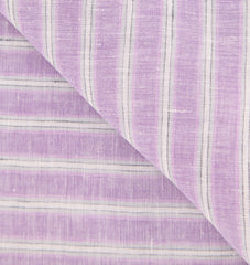 Luigi Borrelli Purple Striped Long Scarf - 68" x 27" - (LBSS12119)