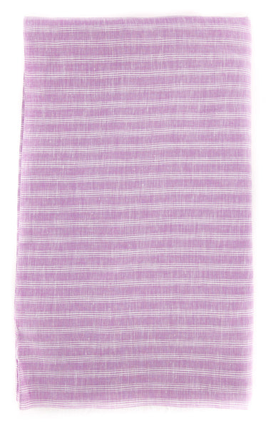 Luigi Borrelli Purple Striped Long Scarf - 60" x 27" - (LBSS12121)
