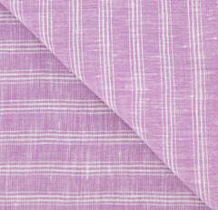 Luigi Borrelli Purple Striped Long Scarf - 60" x 27" - (LBSS12121)