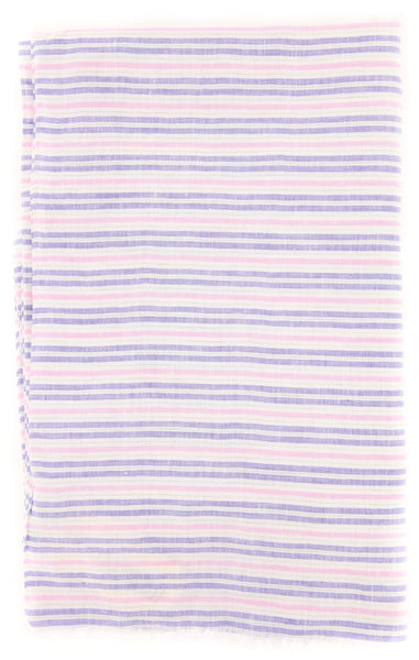 Luigi Borrelli Purple Striped Long Scarf - 76" x 27" - (LBSS12137)