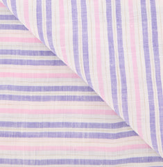 Luigi Borrelli Purple Striped Long Scarf - 76" x 27" - (LBSS12137)
