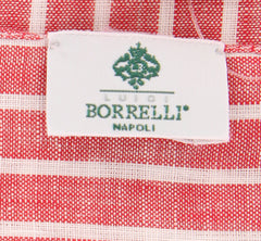Luigi Borrelli Red Striped Long Scarf - 58" x 27" - (LBSS12166)
