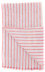Luigi Borrelli Red Striped Long Scarf - 66" x 27" - (LBSS12170)