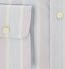 Borrelli Light Blue Striped Shirt - Slim - 15.75/40 - (DR1582OVIDIO)