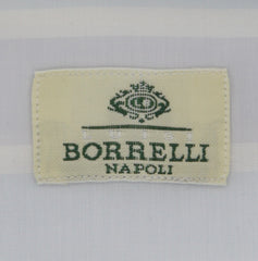 Borrelli Light Blue Striped Shirt - Slim - 15.75/40 - (DR1582OVIDIO)