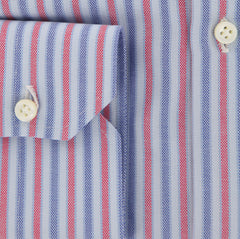Luigi Borrelli Light Blue Striped Cotton Shirt - Slim - (YW) - Parent