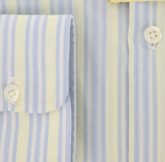 Borrelli Light Blue Striped Shirt - Extra Slim - 17/43 - (EV1583HILL)