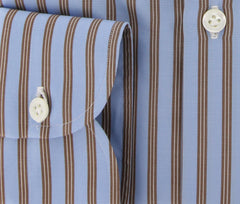 Borrelli Light Blue Striped Shirt - Extra Slim - 15.75/40 - (EV1726RIO)